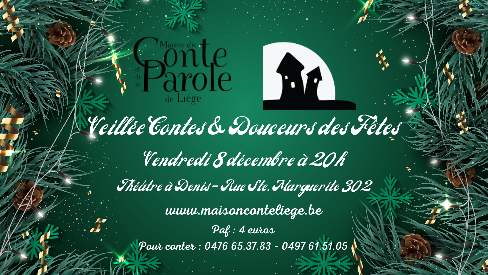 Veillée Festive Maison du Conte de Liège Déc 2023