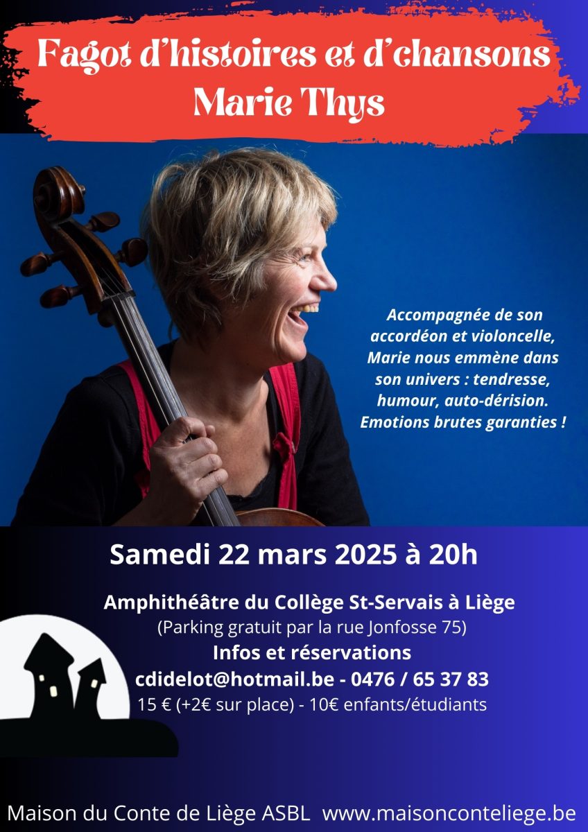 Affiche Marie Thys à Liège 22 mars